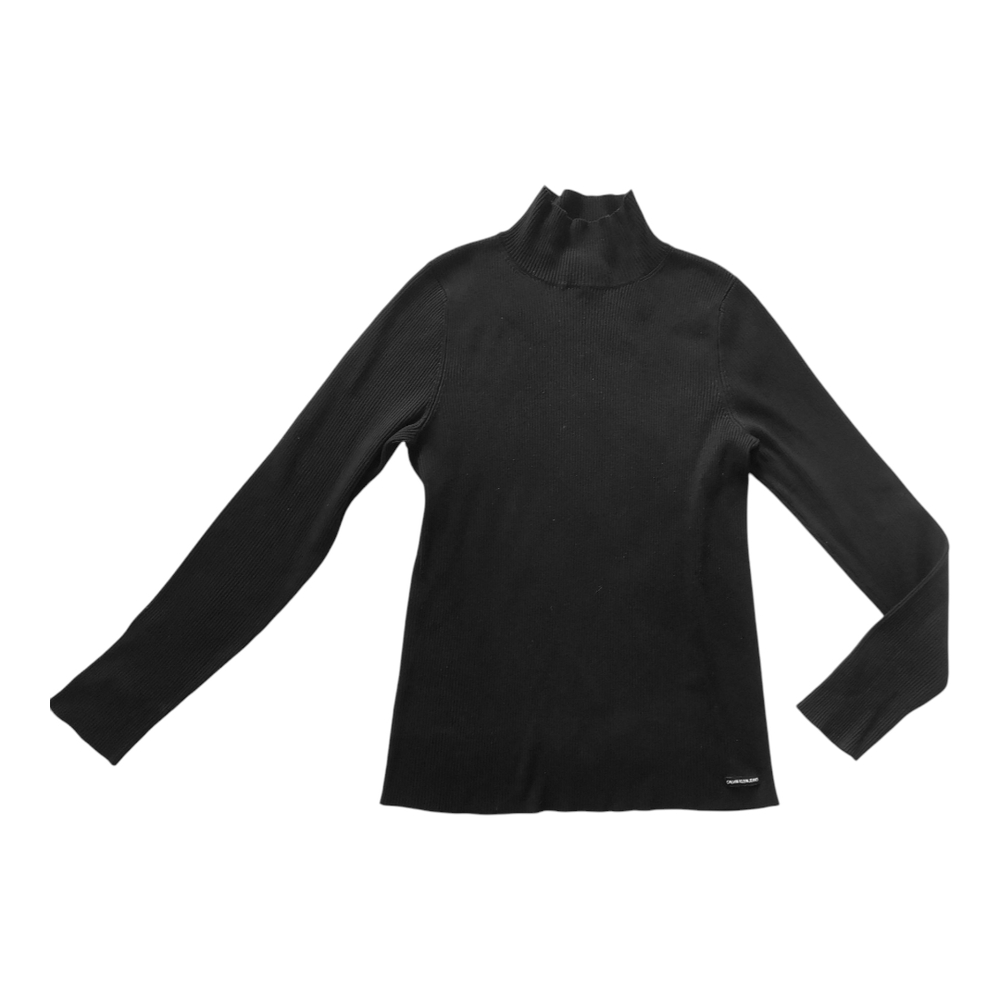 Black Calvin Klein Turtleneck Sweater Pullover - Picture 2 of 4